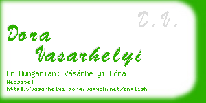 dora vasarhelyi business card